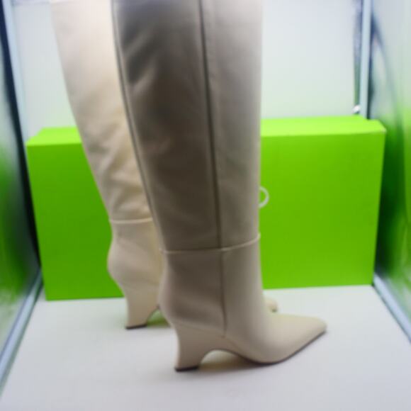 NEW Sam Edelman Vance Knee High Boots Women's 5 Ivory Cream - Picture 3 of 10